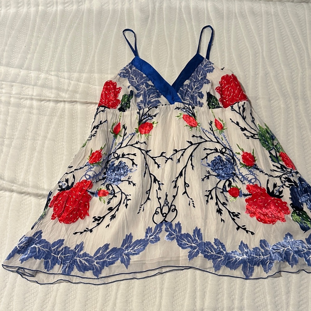 Hale Bob Floral Camisole in Red, Blue, and Green